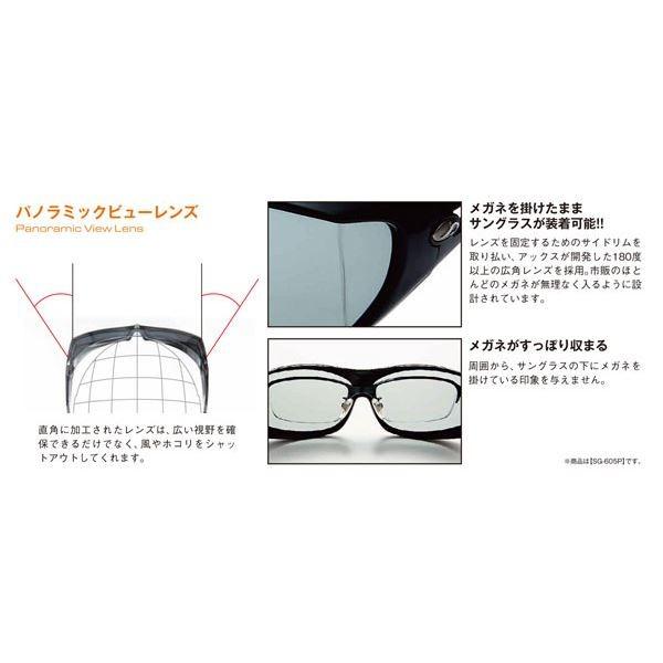 AXE（アックス） SG - 604P 偏光レンズ SG604P グラデーションスモーク×スモーク 代引不可の画像