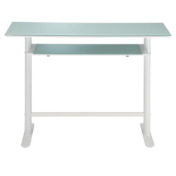 あずま工芸 TOCOM interior（トコムインテリア） カウンターテーブル 幅120cm 強化ガラス天板 ホワイト GCT-2511 代引不可