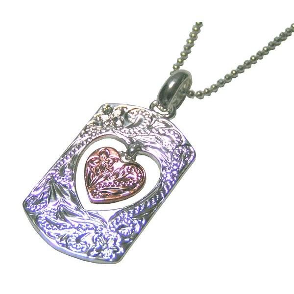 高価値 ハワイアン プレートプルメリア ハートネックレス シルバー ピンクゴールド Riosmauricio Com