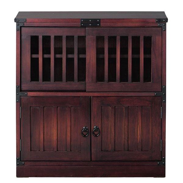 民芸調タンス/水屋 木製(桐) 幅67cm 〔完成品〕 代引不可の通販はau