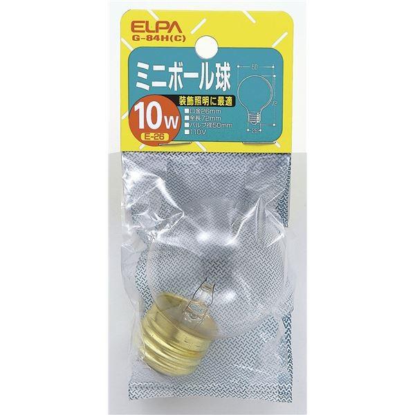 （業務用セット） ELPA ミニボール球 電球 10W E26 G50 クリア G-84H（C） 〔×25セット〕 代引不可｜recommendo