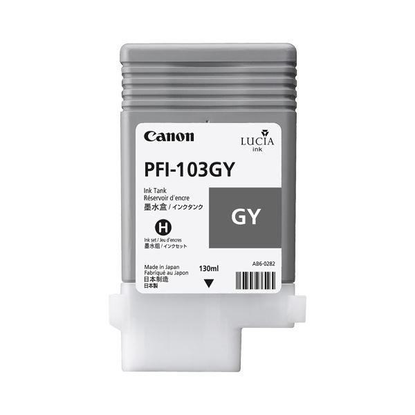 （まとめ） キヤノン Canon インクタンク PFI-103 顔料グレー 130ml 2213B001 1個 〔×6セット〕 代引不可