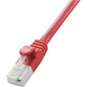 （まとめ） エレコム Cat5e対応ツメ折れ防止LANケーブル レッド 3m LD-CTT／R3／RS 1本 〔×15セット〕 代引不可｜recommendo