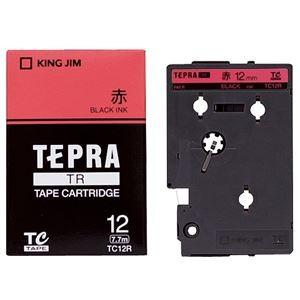 （まとめ） キングジム テプラ TR テープカートリッジ パステル 12mm 赤／黒文字 TC12R 1個 〔×4セット〕 代引不可｜recommendo｜03