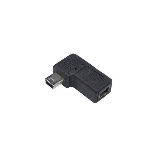(まとめ)変換名人 変換プラグ USB mini5pin 左L型(フル結線) USBM5-LLF〔×20セット〕 代引不可