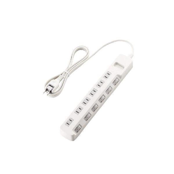(まとめ)エレコム 個別スイッチ付省エネタップ T-E5A-2620WH〔×3セット〕 代引不可