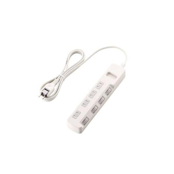 (まとめ)エレコム ほこり防止シャッター付 省エネタップ T-E6A-2420WH〔×3セット〕 代引不可