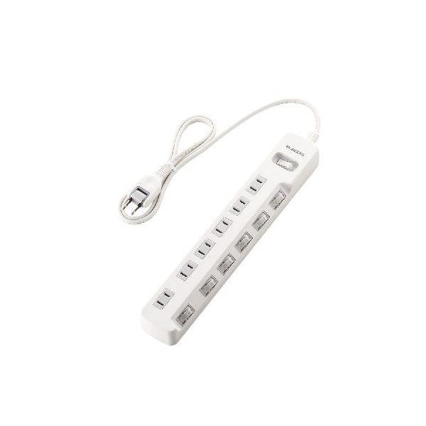 (まとめ)エレコム 一括＆個別スイッチ付 省エネタップ T-E7A-2610WH〔×3セット〕 代引不可