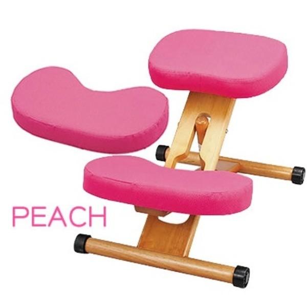 クッション付きプロポーションチェア/姿勢矯正椅子 〔子供用 ピーチ