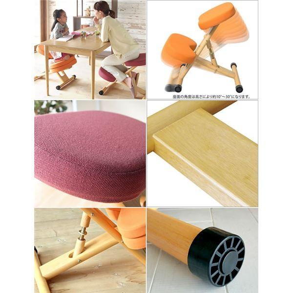 プロポーションチェア/姿勢矯正椅子 〔ブラウン〕 木製 座面高さ