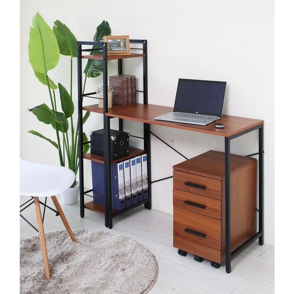 デスクラック(ブラウン/茶) 4段 幅40cm×奥行25cm オープン