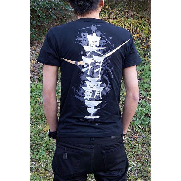 戦国武将Tシャツ 〔伊達政宗 奥羽覇王〕 Lサイズ 半袖 ブラック(黒) 〔Uネック おもしろ〕 代引不可｜recommendo