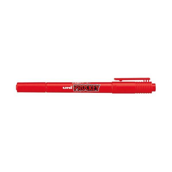 （業務用10セット） 三菱鉛筆 プロッキーツイン PM-120T.15 細字 赤 10本 代引不可