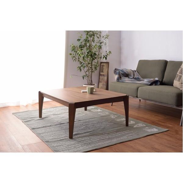 木目調こたつテーブル/ローテーブル 本体 〔正方形 幅75cm×奥行75cm〕 木製 代引不可の画像