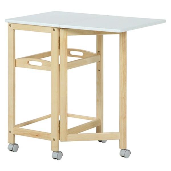 北欧風 UVバタフライワゴン/キッチン収納 〔3段 幅35cm〕 キャスター