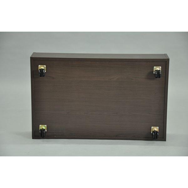 ベッド下収納ボックス/収納ケース 〔ブラウン〕 幅80cm×奥行50cm×高さ