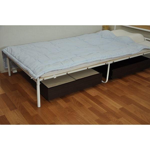 ベッド下収納ボックス/収納ケース 〔ブラウン〕 幅80cm×奥行50cm×高さ