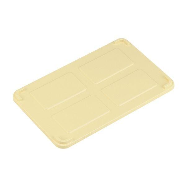 〔20個セット〕 パンコンテナー/食品用コンテナー 〔フタのみ単品 特大型用蓋〕 アイボリー 清掃簡単 代引不可