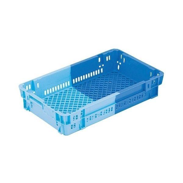 〔10個セット〕 業務用コンテナボックス/食品用コンテナー 〔NF-M19〕 ダークブルー/ブルー 材質：PP 代引不可
