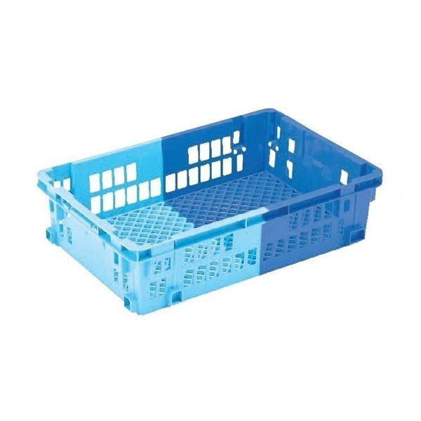 〔5個セット〕 業務用コンテナボックス/食品用コンテナー 〔NF-M43〕 ダークブルー/ブルー 材質：PP 代引不可