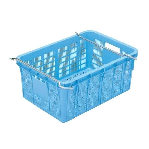 ブランド登録なし - 〔5個仕かける〕加えること毛布/網目ボックス席 〔No.650 金具付き添い人〕 青み スタッキング金具当て嵌める時：段積み可 代引不可