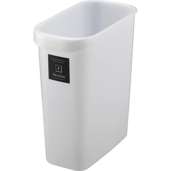〔32セット〕 スタイリッシュ ダストボックス/ゴミ箱 〔角型 8L メタリックホワイト〕 材質：PP 『Nフレクション』 代引不可