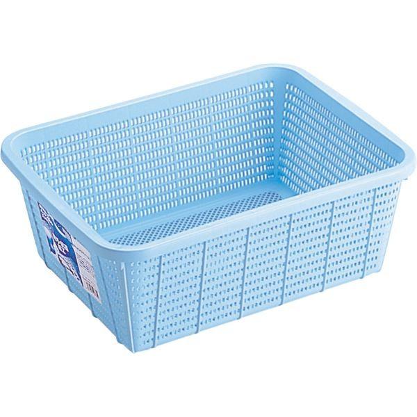 〔28セット〕 キッチンバスケット/キッチン用品 〔DMサイズ〕 ブルー 材質：PP メッシュ形状 『HOME＆HOME』 代引不可