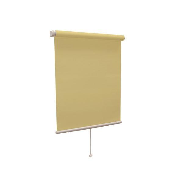 モダン ロールスクリーン 〔遮光2級 60cm×135cm イエロー〕 日本製 巻取りスピード調整機能付き 『ティオリオ』 代引不可