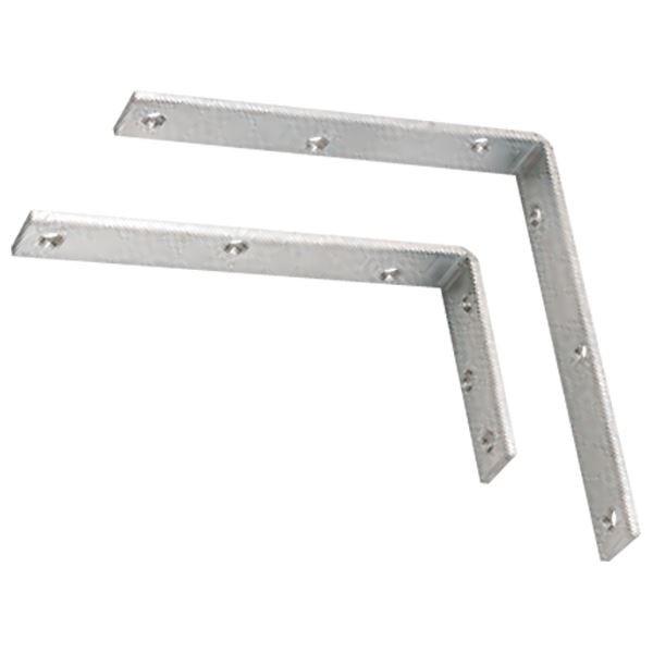 ウルトラ隅金/L型金具 〔250×250mm 6本入〕 アイアン製 両面皿穴 〔DIY 業務用 工事 日曜大工〕 代引不可