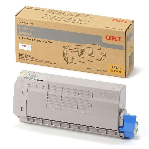 業務用3セット） 〔純正品〕 OKI TC-C4CY1 トナーカートリッジ