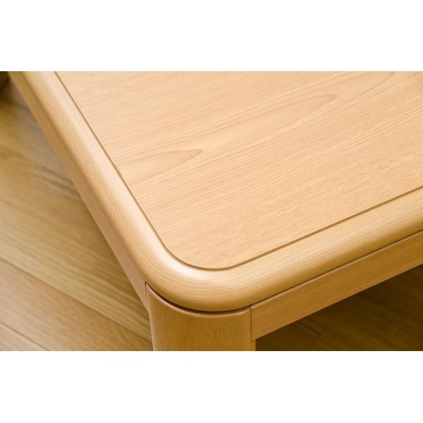 シンプル 継ぎ脚式こたつテーブル 本体 〔ナチュラル〕 105cm×75cm