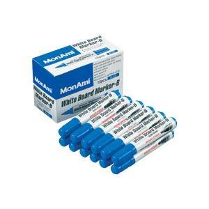 （まとめ） モナミ ホワイトボードマーカーB 丸芯青 10502 1セット（12本） 〔×10セット〕 代引不可