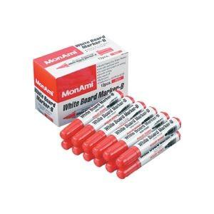（まとめ） モナミ ホワイトボードマーカーB 丸芯赤 10503 1セット（12本） 〔×10セット〕 代引不可