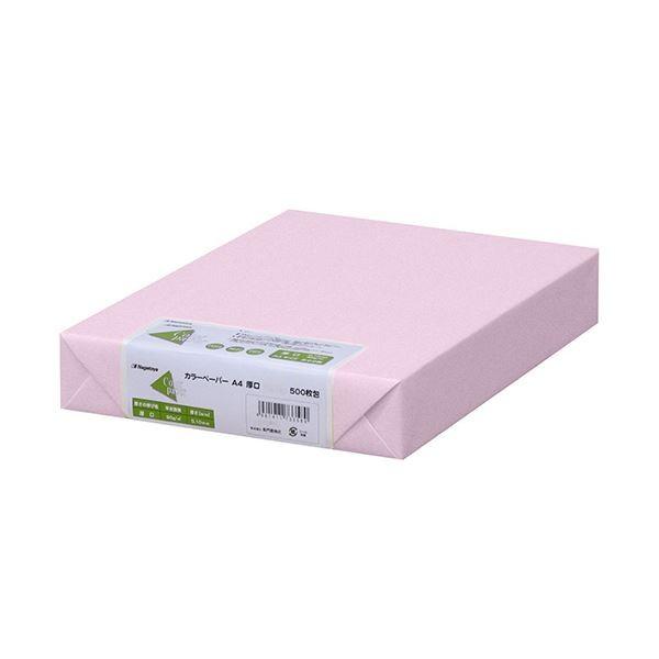 （まとめ）長門屋商店 Color Paper A4厚口 さくら ナ-3369 1冊(500枚) 〔×3セット〕 代引不可