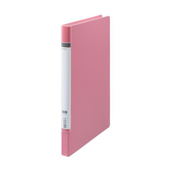 （まとめ）TANOSEE Zファイル(貼り表紙)ロングタイプ ピンク 1セット(10冊) 〔×2セット〕 代引不可