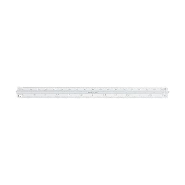 （まとめ）ステッドラー フルアルミ三角スケール副尺付き 建築士用 30cm 987 30-13 1個〔×3セット〕 代引不可