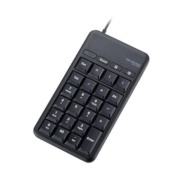 （まとめ）エレコムホットキー付きUSBテンキーパッド ブラック TK-TCM015BK 1個〔×2セット〕 代引不可