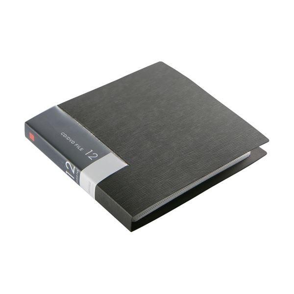 （まとめ）バッファローCD＆DVDファイルケース ブックタイプ 12枚収納 ブラック BSCD01F12BK 1個〔×30セット〕 代引不可