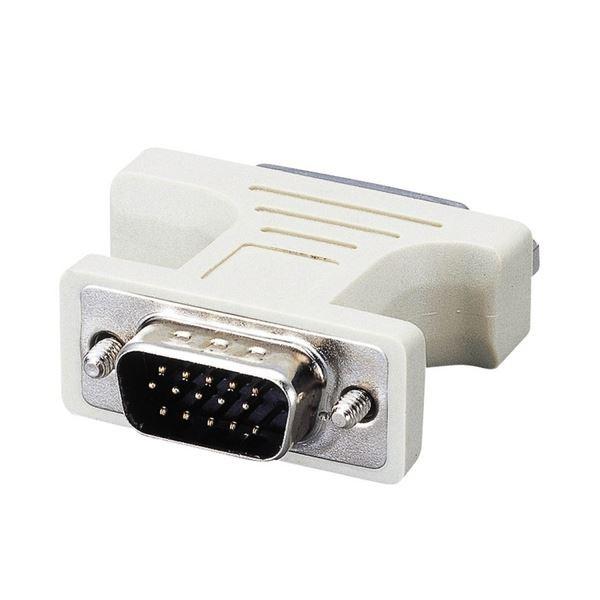 （まとめ）エレコム DVI-I変換アダプタ(DVI-I29pin)メス-(ミニD-Sub15pin)オス AD-DVFTD15M 1個〔×5セット〕 代引不可