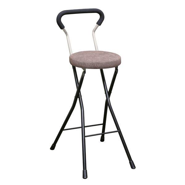 折りたたみ椅子 〔4脚セット ブラウン×ブラック〕 幅36cm 日本製 スチールパイプ 『ソニッククッションチェア ハイ』 代引不可