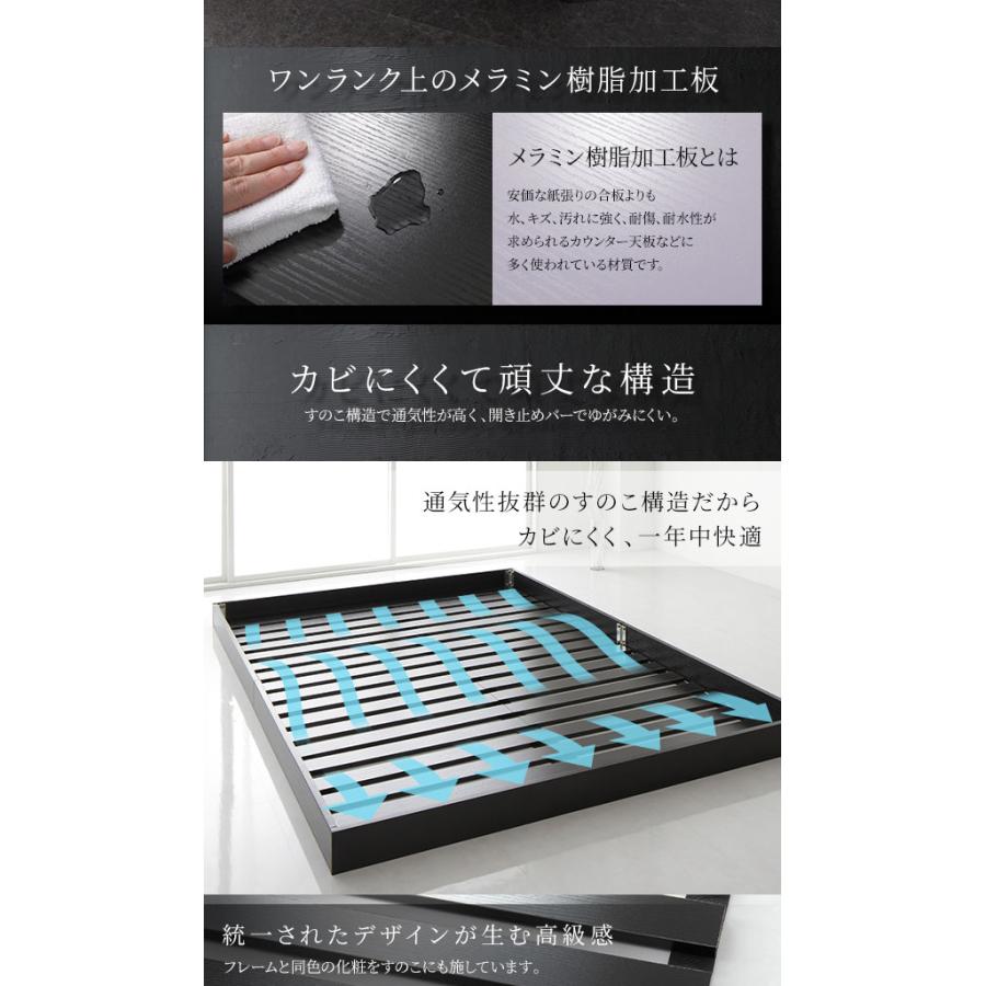 ベッド 低床 ロータイプ すのこ 木製 コンパクト ヘッドレス シンプル モダン ホワイト セミダブル ボンネルコイルマットレス付き 代引不可｜recommendo｜11