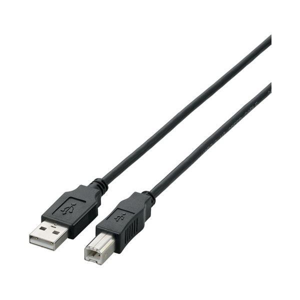 （まとめ）エレコム USB2.0ケーブル1.5m U2C-BN15BK ブラック〔×30セット〕 代引不可｜recommendo