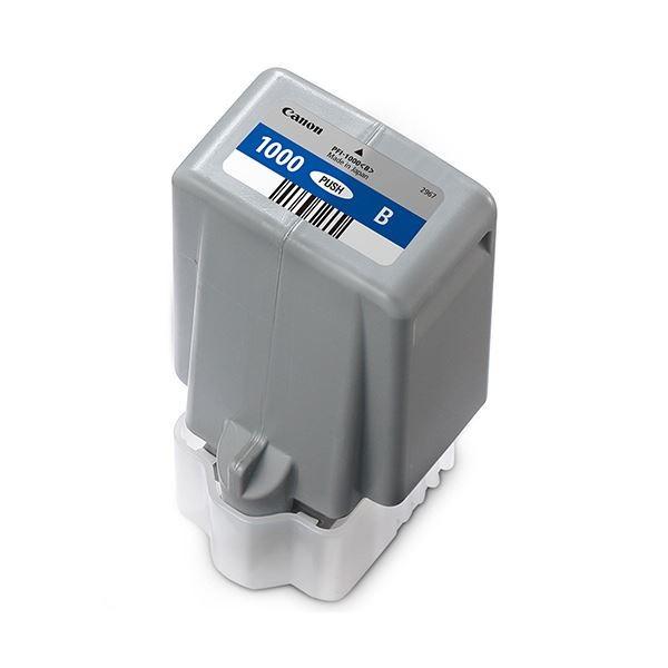 (まとめ）キヤノン インクタンクPFI-1000B ブルー 80ml 0555C004 1個〔×3セット〕 代引不可