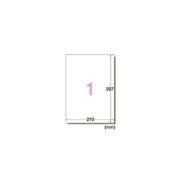 (まとめ）エーワン レーザープリンターラベル 光沢紙 ホワイト A4 ノーカット 28784 1冊(100シート)〔×3セット〕 代引不可_1