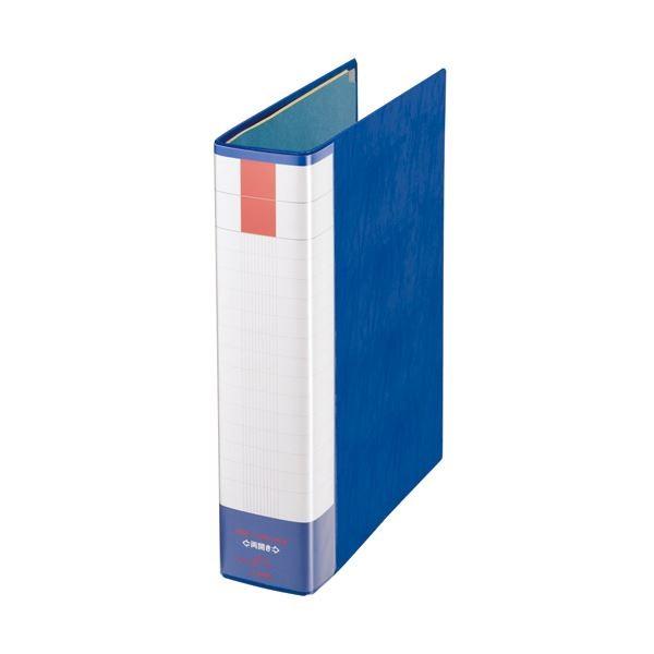 (まとめ）ライオン事務器 パイプ式ファイル(環境)両開き A4タテ 500枚収容 50mmとじ 背幅71mm ブルー No.753RK 1セット(10冊)〔×3セット〕 代引不可