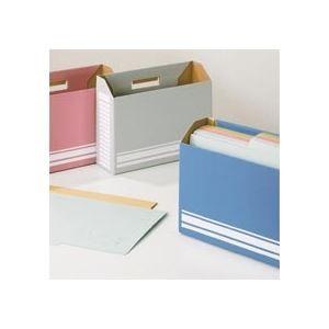 (まとめ）TANOSEE ボックスファイルA4ヨコ 背幅100mm ブルー 1セット(50冊:10冊×5パック)〔×3セット〕 代引不可_1
