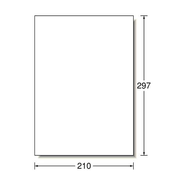 (まとめ）エーワン ラベルシール[インクジェット]マット紙・ホワイト A4 ノーカット はがしやすい加工付 61201 1冊(100シート)〔×3セット〕 代引不可の画像
