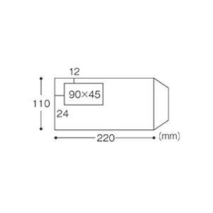 (まとめ) ハート 透けない封筒 ケント 長6 セロ窓付 80g／m2 〒枠なし XQP651 1セット（500枚：100枚×5パック） 〔×5セット〕 代引不可の画像
