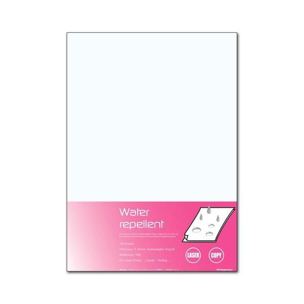 (まとめ) 長門屋商店 撥水紙 ウォーターリペレント A3 中厚口 81g ナ-WR102 1冊(100枚) 〔×5セット〕 代引不可