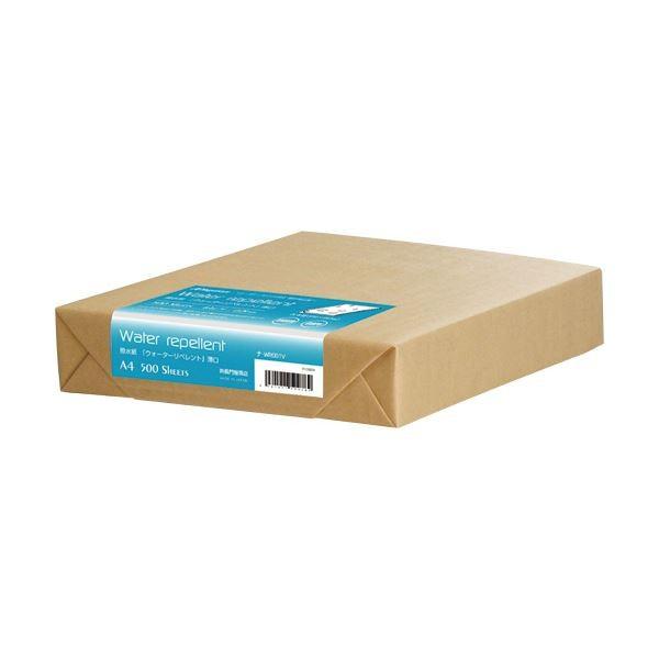 (まとめ) 長門屋商店 撥水紙 ウォーターリペレントA4 薄口 64g 徳用 ナ-WR001V 1冊(500枚) 〔×5セット〕 代引不可